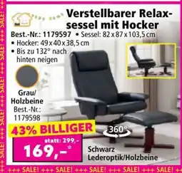 Norma Verstellbarer Relaxsessel mit Hocker Angebot