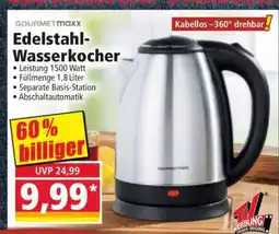 Norma GOURMETmaxx EDELSTAHL-WASSERKOCHER Angebot