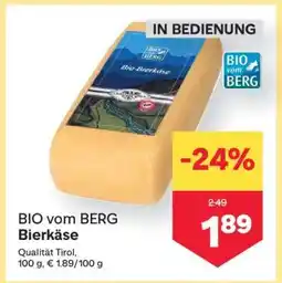MPreis BIO vom BERG Bierkäse Angebot