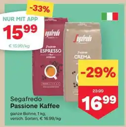 MPreis Segafredo Passione Kaffee Angebot