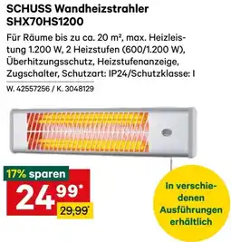 Lagerhaus SCHUSS Wandheizstrahler SHX70HS1200 Angebot