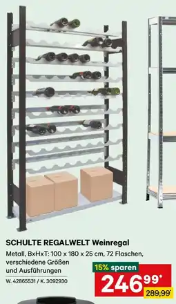 Lagerhaus Schulte regalwelt weinregal Angebot