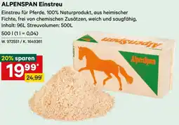Lagerhaus ALPENSPAN Einstreu Angebot