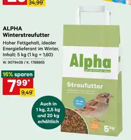 Lagerhaus ALPHA Winterstreufutter Angebot
