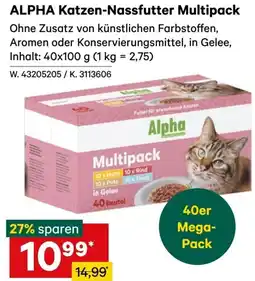 Lagerhaus ALPHA Katzen-Nassfutter Multipack Angebot