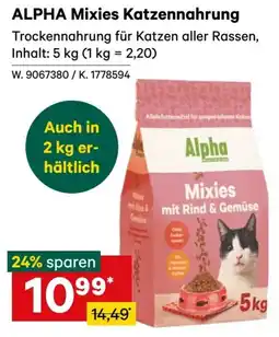 Lagerhaus ALPHA Mixies Katzennahrung Angebot