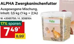 Lagerhaus ALPHA Zwergkaninchenfutter Angebot