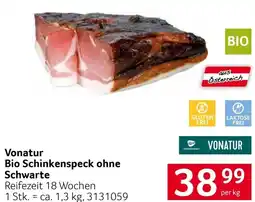 Transgourmet Vonatur Bio Schinkenspeck ohne Schwarte Angebot