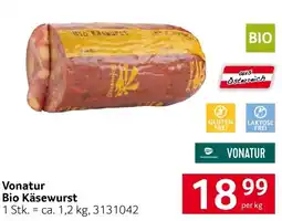 Transgourmet Vonatur Bio Käsewurst Angebot