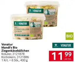 Transgourmet Vonatur Mandl's Bio Ziegenkäsebällchen Angebot
