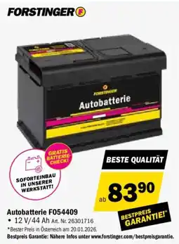 Forstinger Autobatterie F054409 Angebot