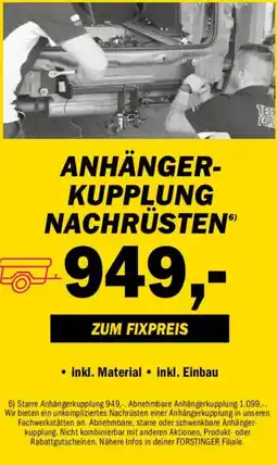 Forstinger Anhänger- kupplung nachrüsten Angebot