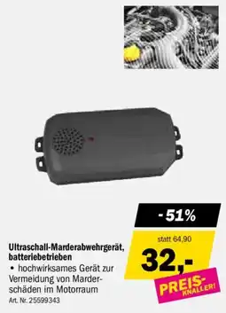 Forstinger Ultraschall-Marderabwehrgerät, batteriebetrieben Angebot
