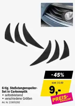 Forstinger 6-tlg. stoßstangenspoiler- set in carbonoptik Angebot