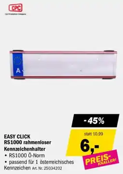 Forstinger Easy click rs1000 rahmenloser kennzeichenhalter Angebot
