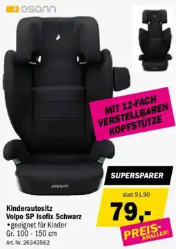 Forstinger Kinderautositz volpo sp isofix schwarz Angebot
