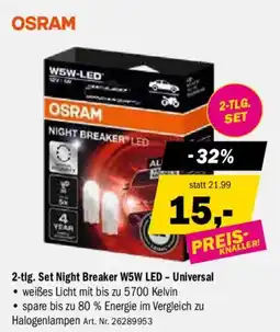 Forstinger 2-tlg. set night breaker w5w led - universal Angebot