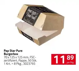 Transgourmet Pap Star Pure Burgerbox Angebot