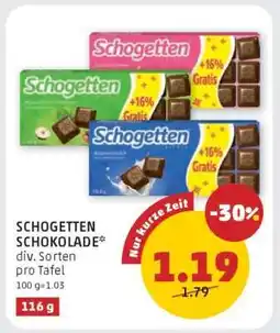 PENNY SCHOGETTEN SCHOKOLADE Angebot