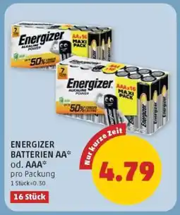 PENNY ENERGIZER BATTERIEN AA* od. AAA Angebot