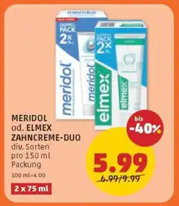 PENNY MERIDOL od. ELMEX ZAHNCREME-DUO Angebot