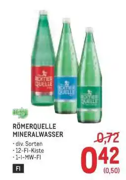 Metro Roemerquelle Mineralwasser Angebot