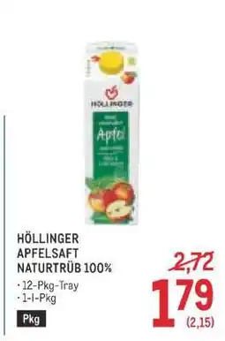 Metro HÖLLINGER APFELSAFT NATURTRÜB 100% Angebot