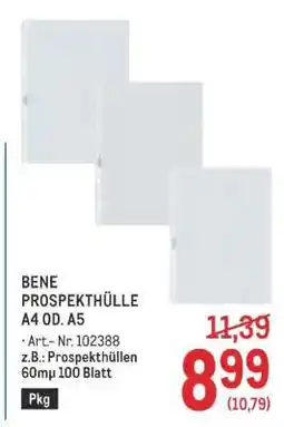 Metro BENE PROSPEKTHÜLLE A4 OD. A5 Angebot
