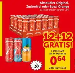 Interspar Almdudler Original, Zuckerfrei oder Spezi Orange Angebot