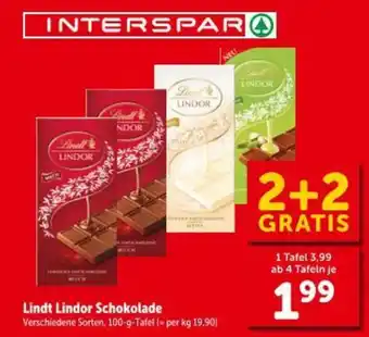 Interspar Lindt Lindor Schokolade Angebot