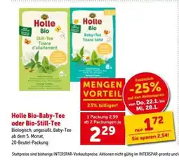 Interspar Holle Bio-Baby-Tee oder Bio-Still-Tee Angebot