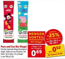 Interspar Pure und Fun Bio-Riegel Angebot