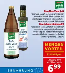 Interspar Bio-Aloe Vera Saft oder Bio- Schwarzkummelol Angebot