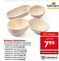 Interspar Birkmann Gärkörbchen Angebot