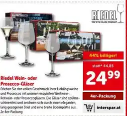 Interspar Riedel Wein- oder Prosecco-Gläser Angebot