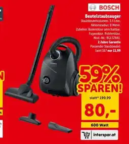 Interspar Beutelstaubsauger Angebot