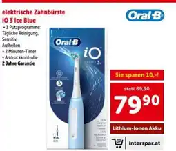 Interspar elektrische Zahnbürste iO 3 Ice Blue Angebot