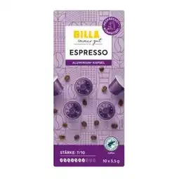 Billa Billa immer gut Espresso Alukapseln Angebot