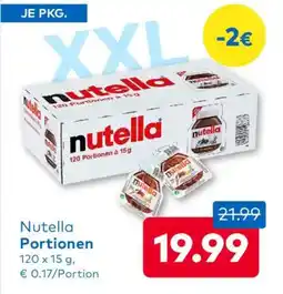 T&G Nutella Portionen Angebot