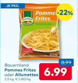 T&G Bauernland Pommes Frites oder Allumettes Angebot