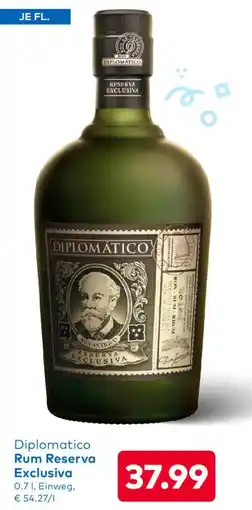 T&G Diplomatico Rum Reserva Exclusiva Angebot