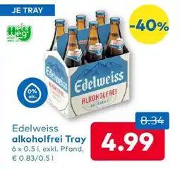 T&G Edelweiss alkoholfrei Tray Angebot