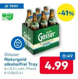 T&G Gösser Naturgold alkoholfrei Tray Angebot