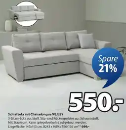 JYSK Schlafsofa mit Chaiselongue VEJLBY Angebot