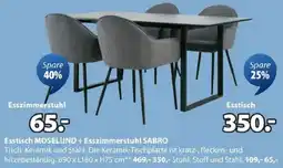 JYSK Esstisch MOSELUND + Esszimmerstuhl SABRO Angebot