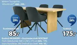 JYSK Esstisch MUNKEBY + Esszimmerstuhl ROSTRUP Angebot