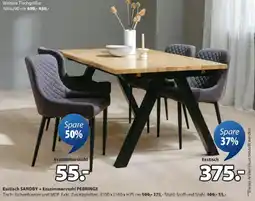 JYSK Esstisch SANDBY + Esszimmerstuhl PEBRINGE Angebot