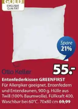JYSK Entenfederkissen GREENFIRST Angebot
