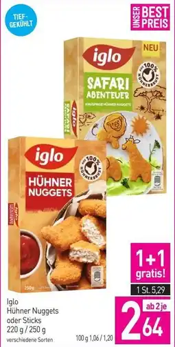 Sutterlüty Iglo Hühner Nuggets oder Sticks Angebot