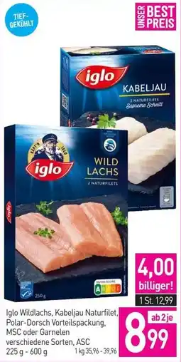 Sutterlüty Iglo wildlachs, kabeljau naturfilet, polar-dorsch vorteilspackung, msc oder garnelen verschiedene sorten, asc Angebot
